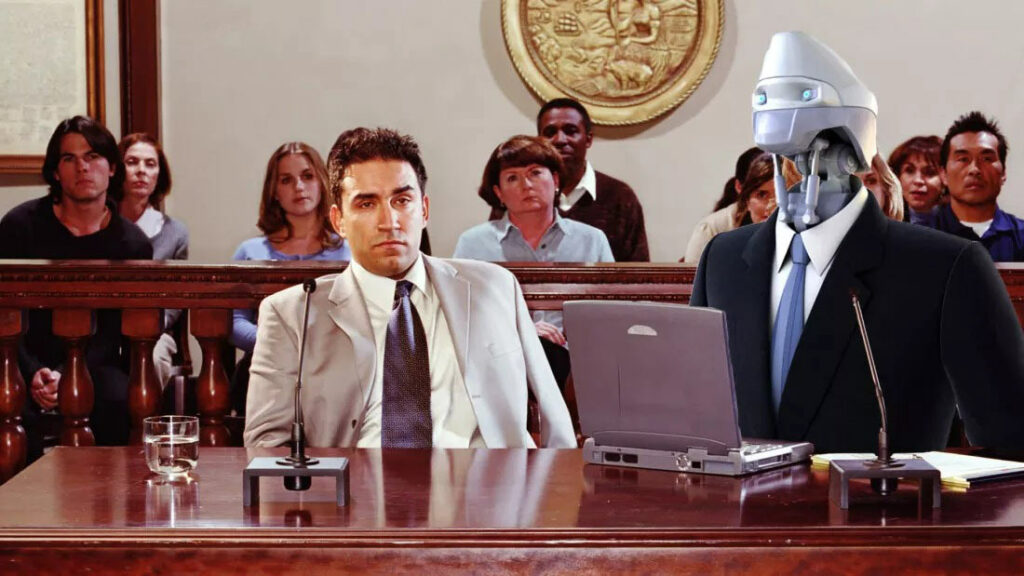 هوش مصنوعی وکیل یک پرونده در دادگاه