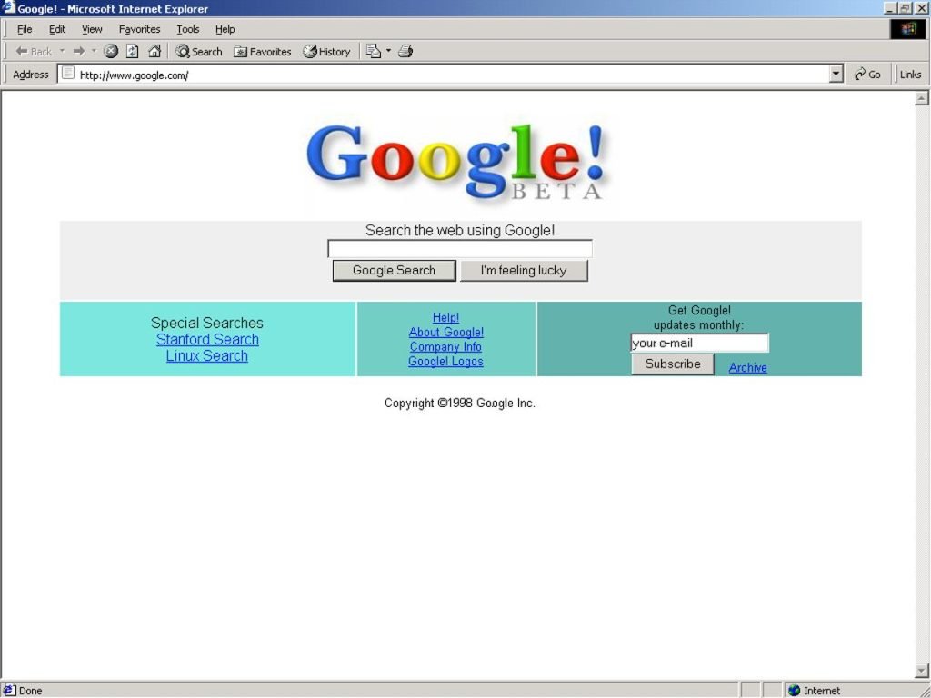 گوگل در سال 1998
